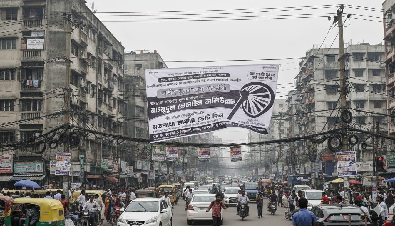 নির্বাচনের কাপড়ের ব্যানার প্রিন্ট। Election cloth banner print - Image 2